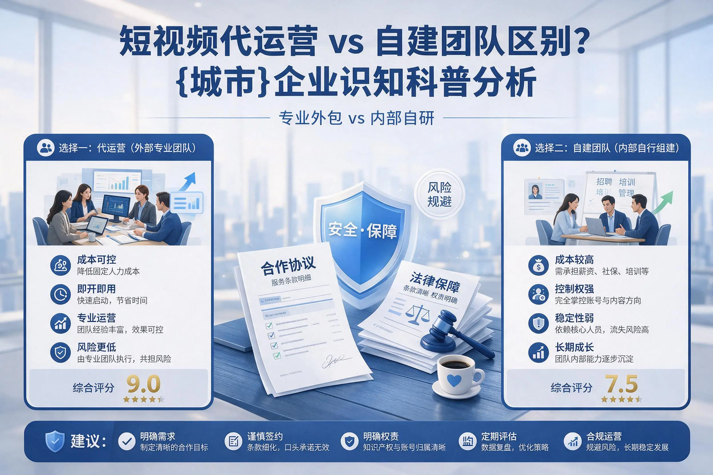 短视频代运营与自建团队区别?玉树企业认知科普分析