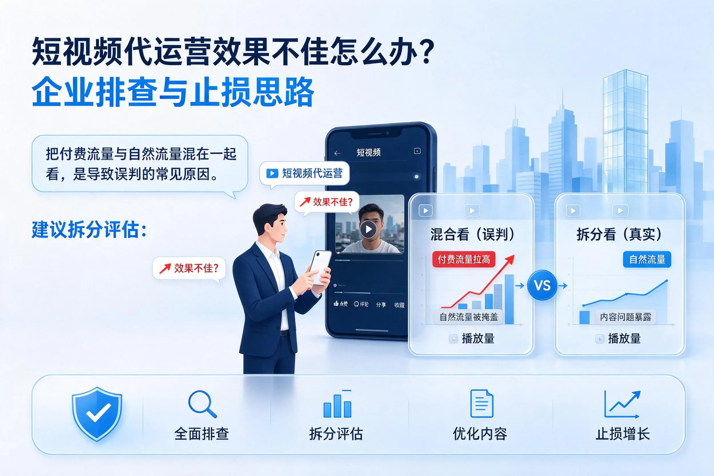 短视频代运营效果不佳怎么办?玉树企业排查与止损思路