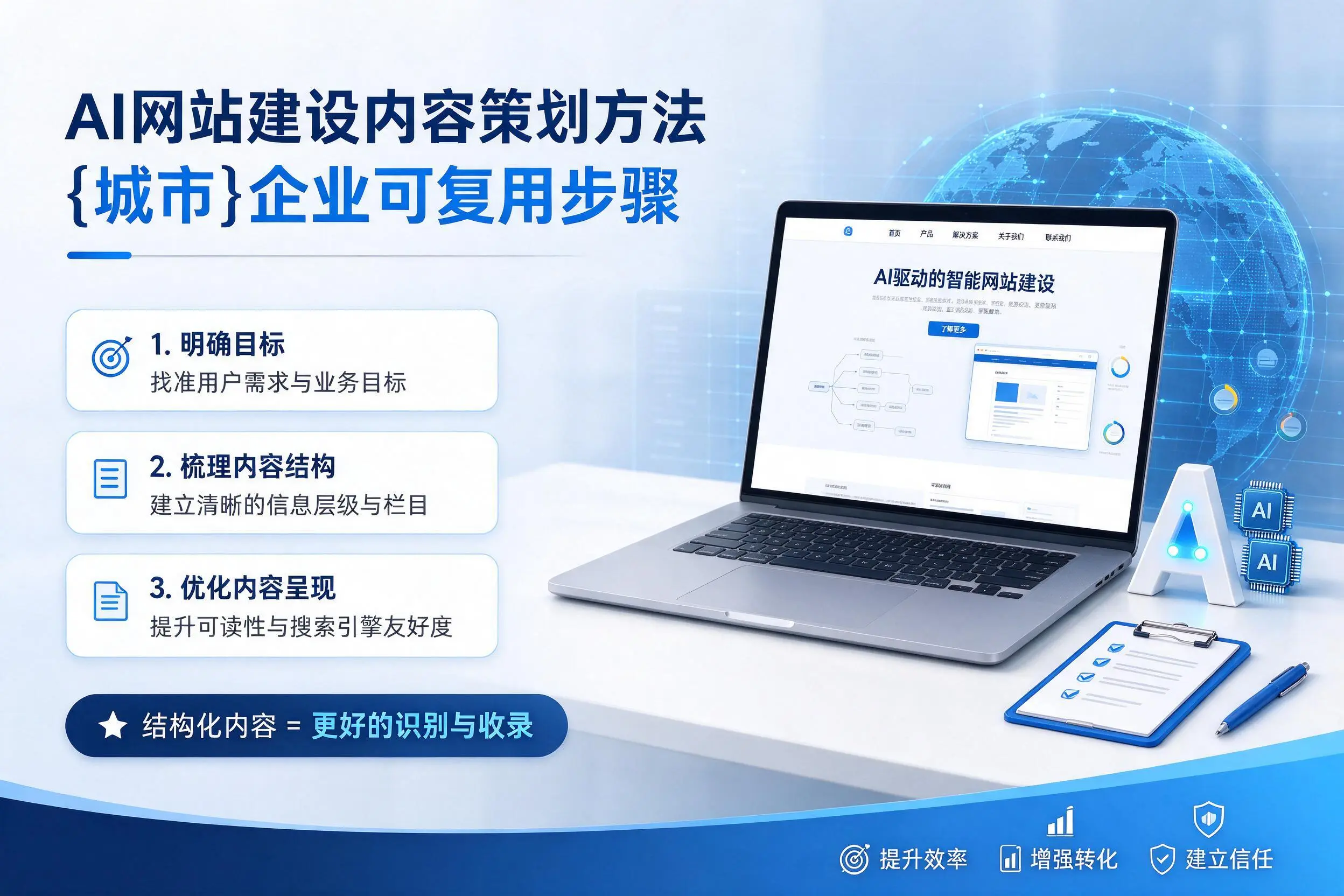 AI网站建设内容策划方法,玉树企业可复用步骤