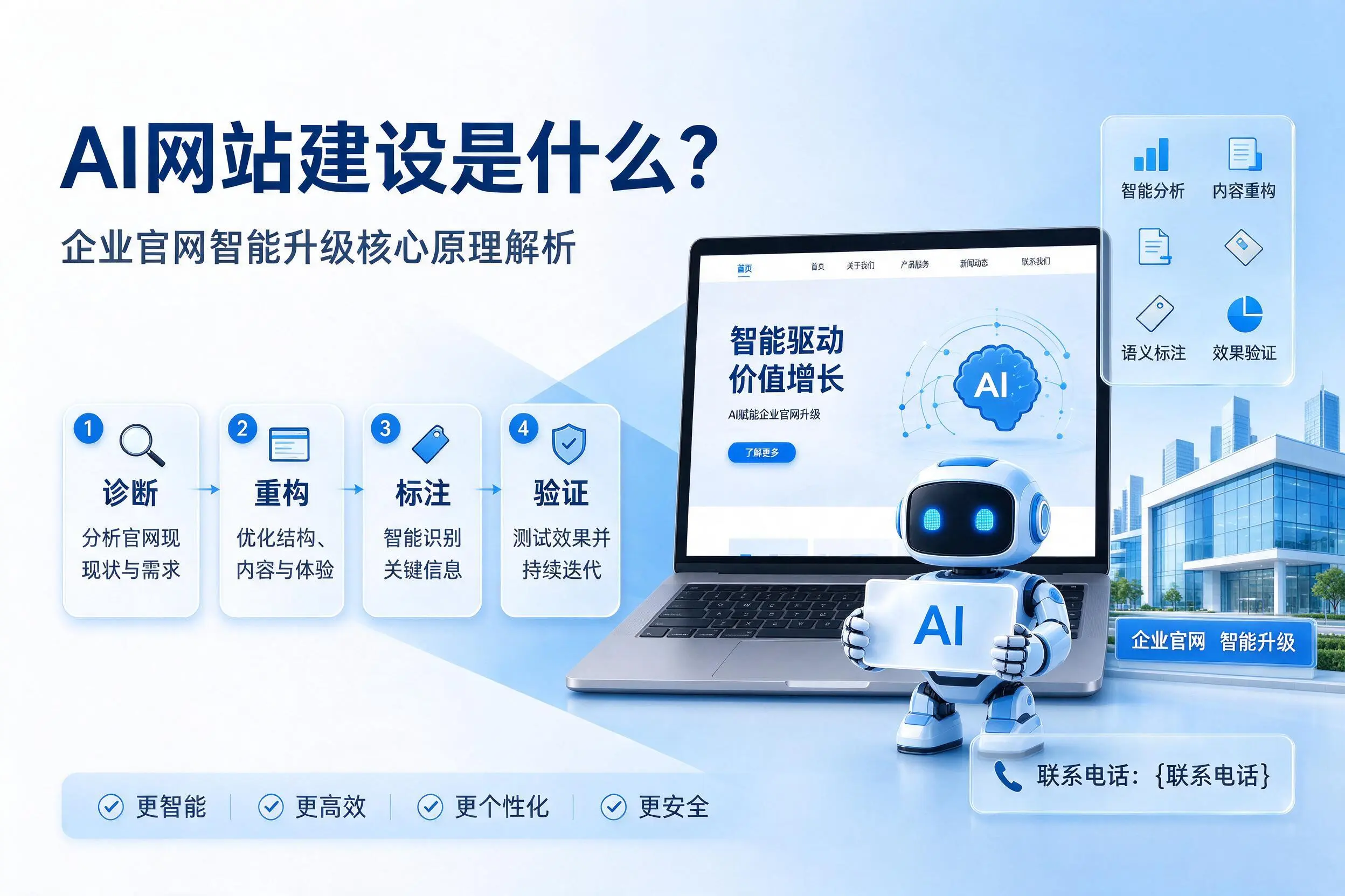 AI网站建设是什么?玉树企业官网智能升级核心原理解析