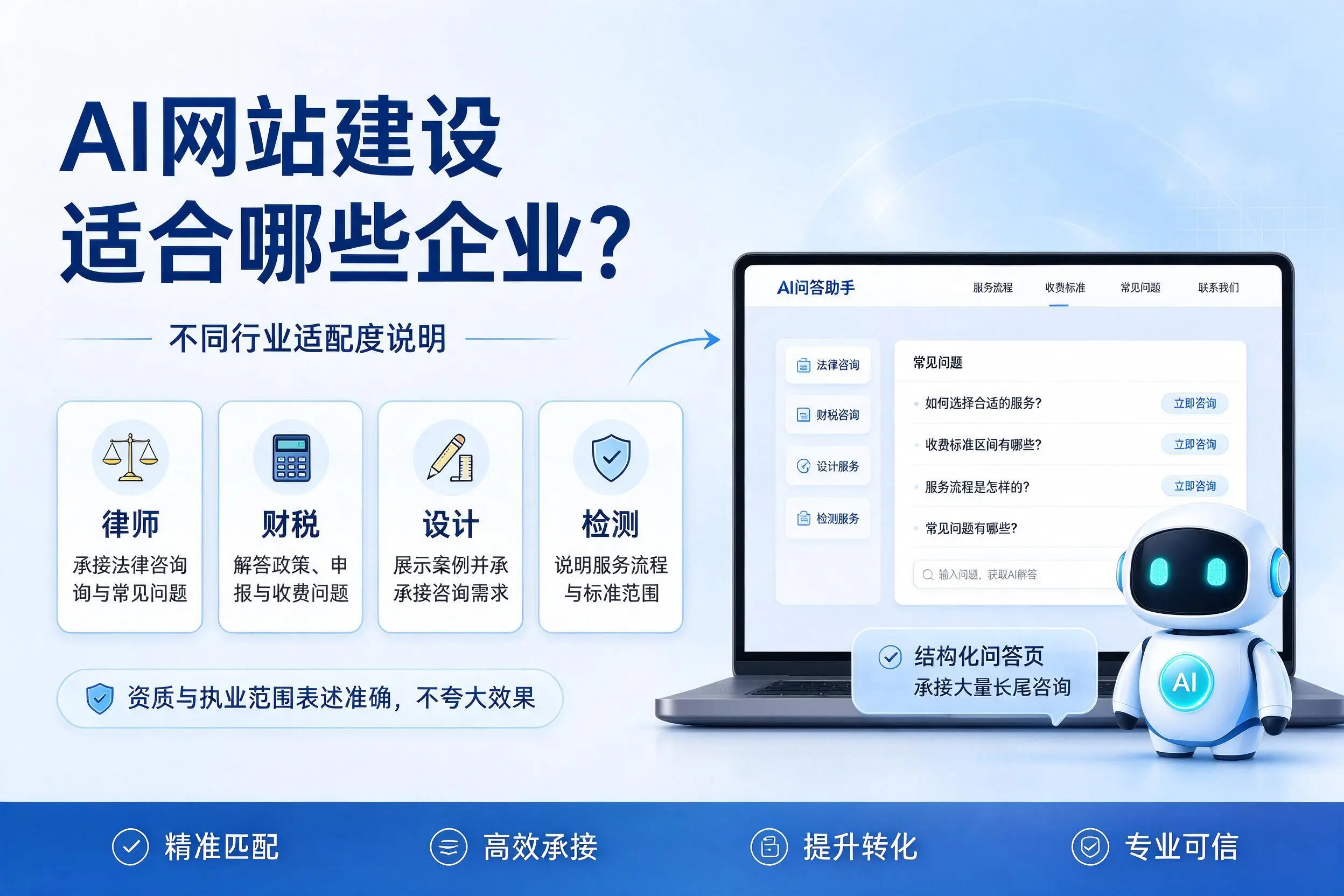 AI网站建设适合哪些企业?玉树不同行业适配度说明